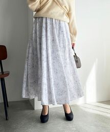 シャドーフラワーサーキュラースカート