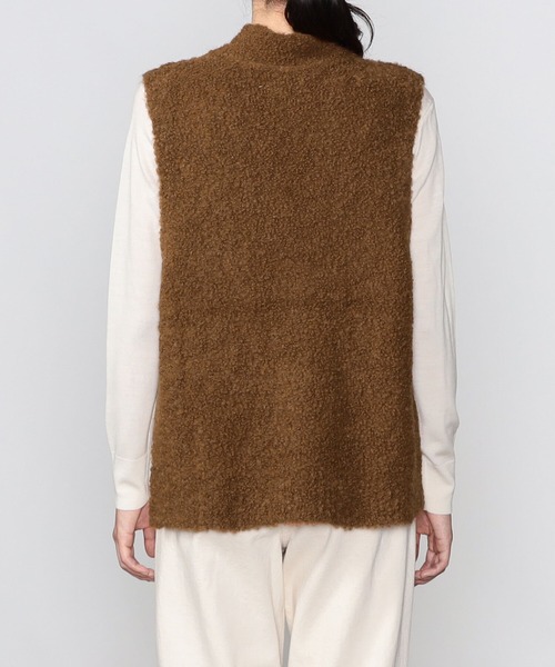 Bshop（ビショップ）の「CORDERA | ブークレニットベスト WOMEN（ベスト・レディース・グレー/ブラウン・ONE SIZE）」の7枚目の写真