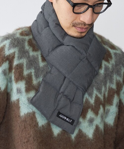 【SHIPS別注】GRAMICCI×TAION:〈手洗い可能〉ダウンマフラー