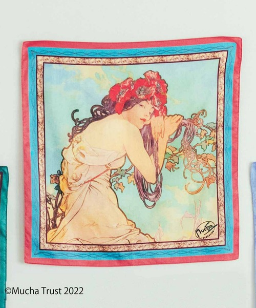 IEDIT（イディット）の「ＩＥＤＩＴ　繊細で優美なミュシャの世界を楽しむ　コットンマルチクロス（バンダナ/スカーフ・レディース・その他1/その他2・ONE SIZE）」の2枚目の写真