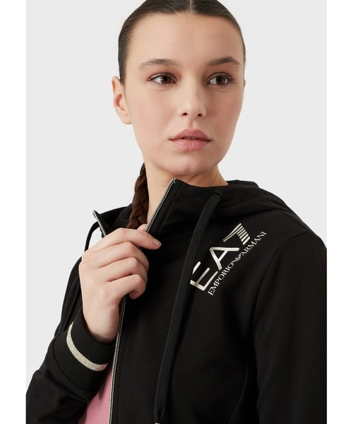 EMPORIO ARMANI EA7（エンポリオアルマーニイーエーセブン）の「【エンポリオ アルマーニ EA7】コアレディ フード付きスウェットシャツ（スウェット・レディース・ブラック/ピンク系その他・SMALL/MEDIUM/LARGE/X-SMALL）」の6枚目の写真