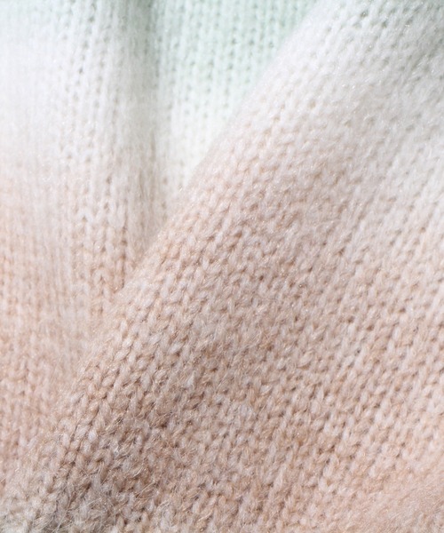 one way（ワンウェイ）の「グラデーションハイネックニット（ニット/セーター・レディース・ライトグリーン/イエロー/ブラック・FREE）」の9枚目の写真