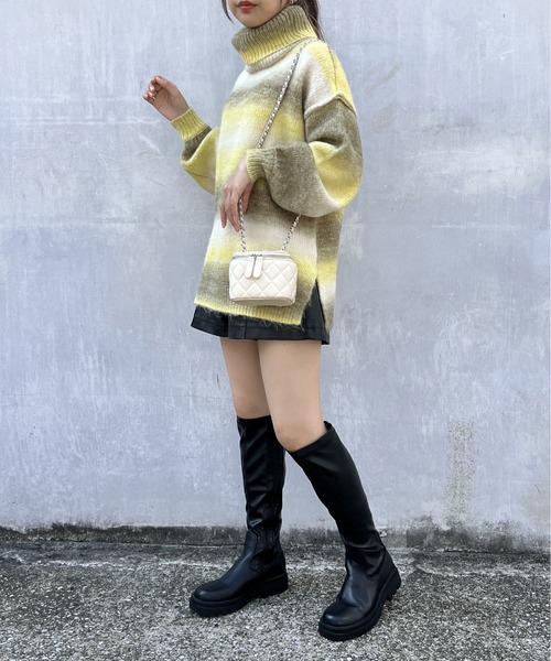 one way（ワンウェイ）の「グラデーションハイネックニット（ニット/セーター・レディース・ライトグリーン/イエロー/ブラック・FREE）」の19枚目の写真