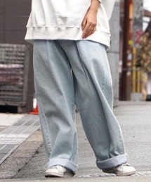 10oz ワイドパンツ / デニムパンツ ワイドデニム ジーンズ デニム バギーパンツ