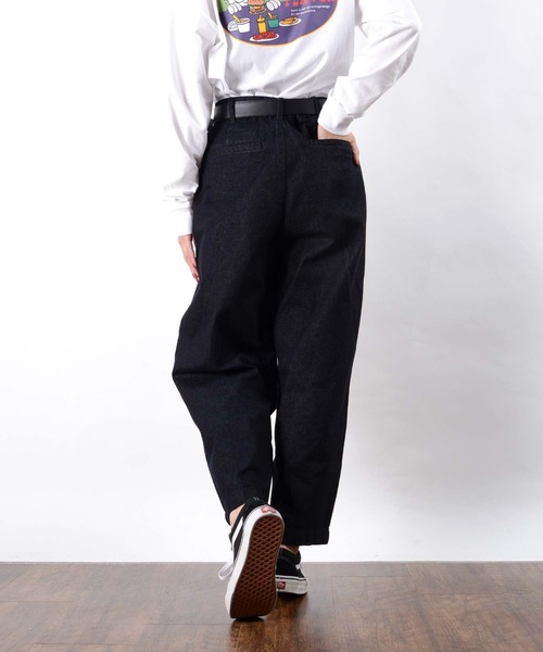 1111clothing（ワンフォークロージング）の「10oz ワイドパンツ / デニムパンツ ワイドデニム ジーンズ デニム バギーパンツ（デニムパンツ・メンズ・ブルー系/ブルー系1/ケミカルウォッシュ/ブラック/ワンウォッシュ/ブラック系その他/インディゴブルー/キナリ/ブラック系その他2/ブラック系その他3・S/M/L）」の13枚目の写真