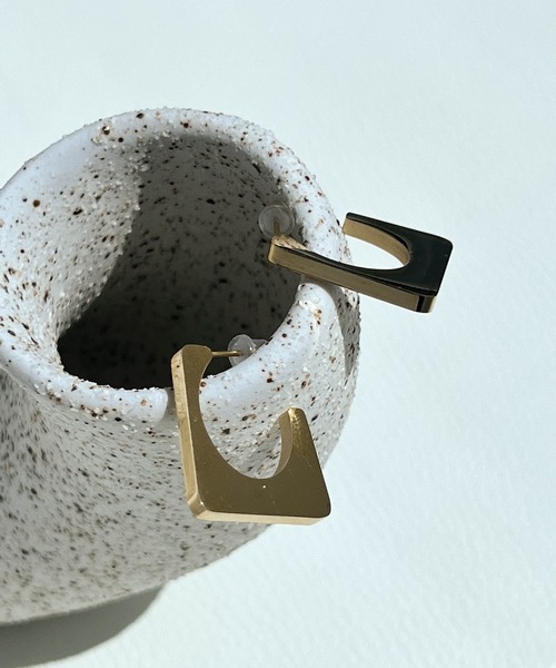 WOOWA(ウーワ)の「金属アレルギー対応・サージカルステンレス・モードピアス(ピアス(両耳用)・レディース・シルバー/ゴールド・FREE)」の7枚目の写真