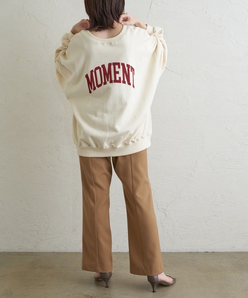 COLLAGE GALLARDAGALANTE（コラージュガリャルダガランテ）の「2WAY/MOMENTロゴスウェット（スウェット・レディース・オフホワイト/ネイビー・FREE）」の10枚目の写真