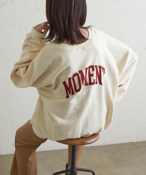 COLLAGE GALLARDAGALANTE（コラージュガリャルダガランテ）の「2WAY/MOMENTロゴスウェット（スウェット・レディース・オフホワイト/ネイビー・FREE）」の11枚目の写真