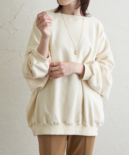 COLLAGE GALLARDAGALANTE（コラージュガリャルダガランテ）の「2WAY/MOMENTロゴスウェット（スウェット・レディース・オフホワイト/ネイビー・FREE）」の13枚目の写真