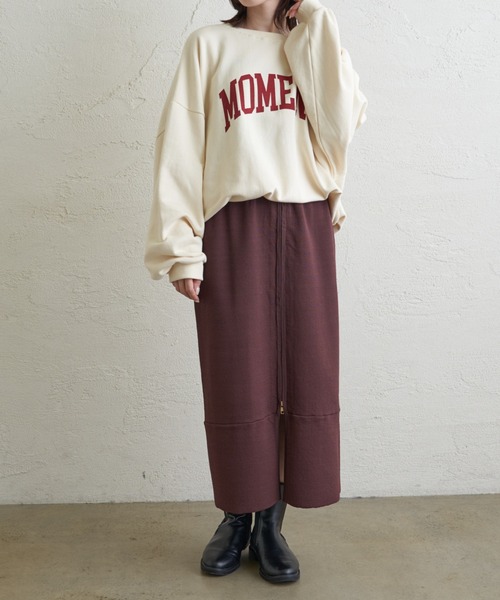 COLLAGE GALLARDAGALANTE（コラージュガリャルダガランテ）の「2WAY/MOMENTロゴスウェット（スウェット・レディース・オフホワイト/ネイビー・FREE）」の14枚目の写真