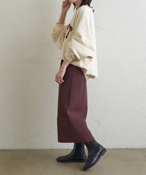 COLLAGE GALLARDAGALANTE（コラージュガリャルダガランテ）の「2WAY/MOMENTロゴスウェット（スウェット・レディース・オフホワイト/ネイビー・FREE）」の16枚目の写真