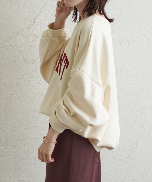 COLLAGE GALLARDAGALANTE（コラージュガリャルダガランテ）の「2WAY/MOMENTロゴスウェット（スウェット・レディース・オフホワイト/ネイビー・FREE）」の17枚目の写真