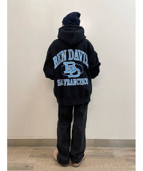 BEN DAVIS（ベンデイビス）の「【BEN DAVIS】ジップフーディー（パーカー・メンズ・グリーン/ブラック/ライトグレー・XL/M/L）」の5枚目の写真