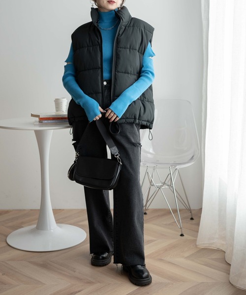 WEGO（ウィゴー）の「WEGO/ハイネックアームウォーマーニット（ニット/セーター・レディース・ホワイト/ブラック/ピンク/ブルー・FREE）」の20枚目の写真