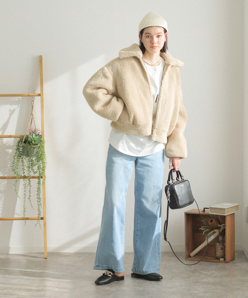 IENA（イエナ）の「ボア ZIPブルゾン（ブルゾン）」 - WEAR