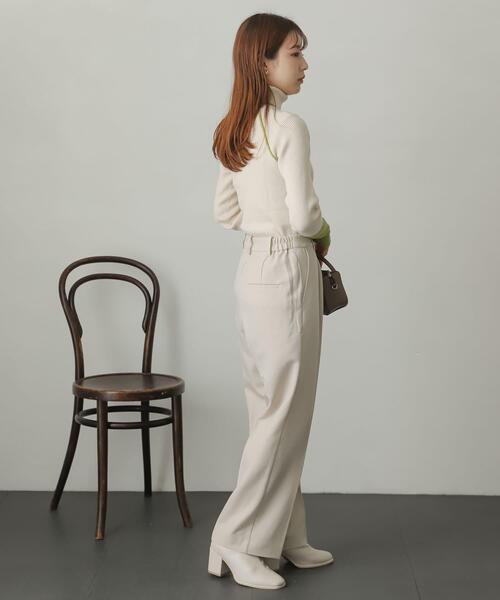 SENSE OF PLACE by URBAN RESEARCH（センスオブプレイスバイアーバンリサーチ）の「ウールライクワイドストレートパンツ（スラックス・レディース・アイボリー/グリーン/ブラウン/ベージュ系その他/チャコールグレー・SMALL/MEDIUM/X-SMALL/LARGE/TALL）」の11枚目の写真