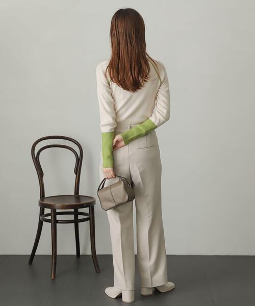 SENSE OF PLACE by URBAN RESEARCH（センスオブプレイスバイアーバンリサーチ）の「ウールライクワイドストレートパンツ（スラックス・レディース・アイボリー/グリーン/ブラウン/ベージュ系その他/チャコールグレー・SMALL/MEDIUM/X-SMALL/LARGE/TALL）」の12枚目の写真