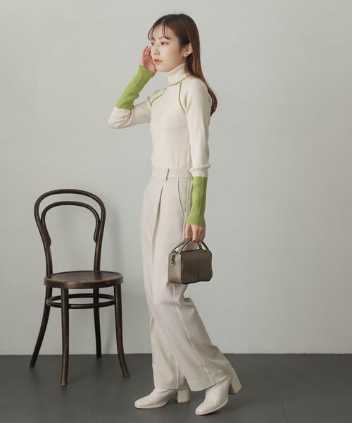 SENSE OF PLACE by URBAN RESEARCH（センスオブプレイスバイアーバンリサーチ）の「ウールライクワイドストレートパンツ（スラックス・レディース・アイボリー/グリーン/ブラウン/ベージュ系その他/チャコールグレー・SMALL/MEDIUM/X-SMALL/LARGE/TALL）」の13枚目の写真