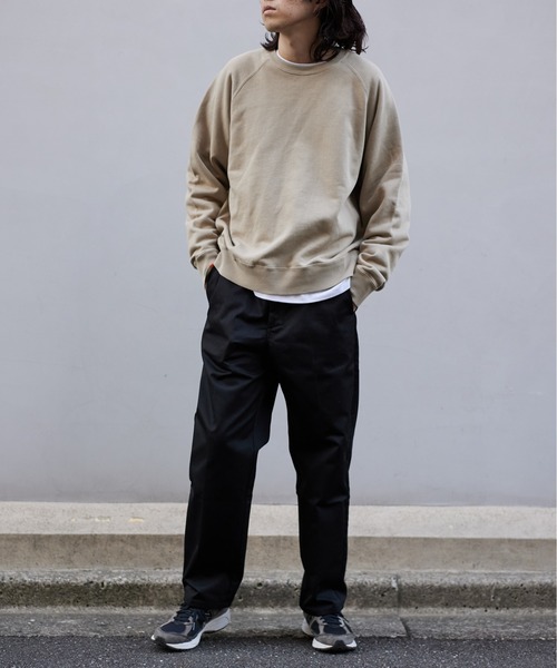 UNIVERSAL OVERALL(ユニバーサルオーバーオール)の「ラグランスウェットシャツ【RAGLAN SWEAT SHIRT】(スウェット・メンズ・ブラック/グリーン/ベージュ/グレイッシュブルー・XL/M/L)」の7枚目の写真