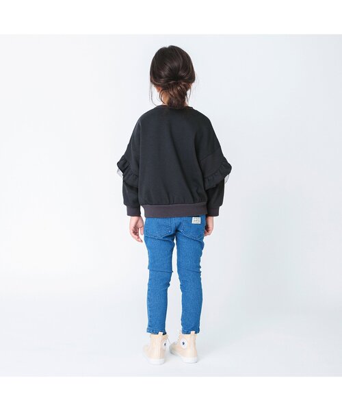BREEZE（ブリーズ）の「チュールフリルトレーナー（スウェット・キッズ・サックスブルー/ベージュ/チャコール・130/110/90/120/100/80/140）」の6枚目の写真