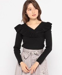 フリルカシュクール風ニット
