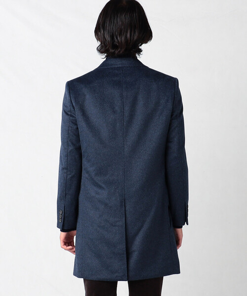 COMME CA MEN（コムサメン）の「アンゴラ×ウールビーバー仕上げ　シングルチェスターフィールドコート（チェスターコート・メンズ・ネイビー/ブラック・S/L/M）」の9枚目の写真