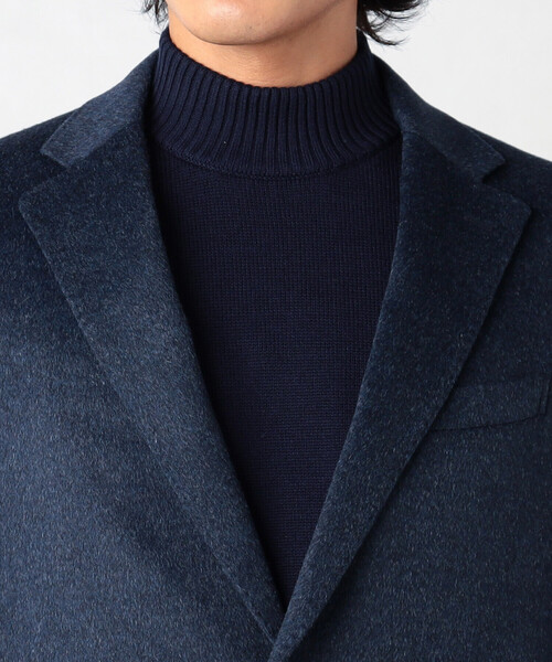 COMME CA MEN（コムサメン）の「アンゴラ×ウールビーバー仕上げ　シングルチェスターフィールドコート（チェスターコート・メンズ・ネイビー/ブラック・S/L/M）」の10枚目の写真