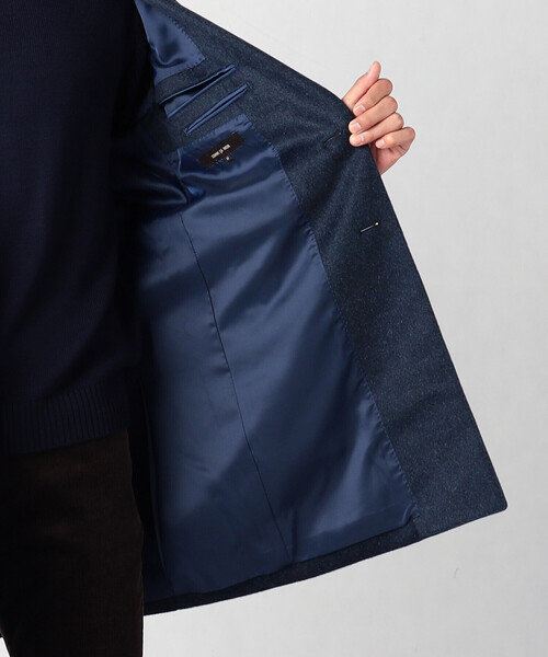 COMME CA MEN（コムサメン）の「アンゴラ×ウールビーバー仕上げ　シングルチェスターフィールドコート（チェスターコート・メンズ・ネイビー/ブラック・S/L/M）」の15枚目の写真