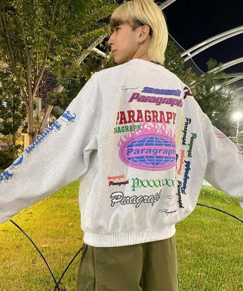 Paragraph(パラグラフ)の「A'GEM/9 × .kom『paragraph/パラグラフ』ファイアーロゴ スウェット(スウェット・メンズ・ライトグレー/チャコールグレー・FREE)」の15枚目の写真