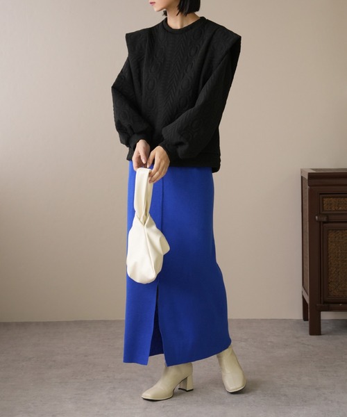 IAMUSE（アイアミューズ）の「デザインキルティングトップス S0813【IAMUSE】（その他トップス・レディース・ブラック・FREE）」の6枚目の写真