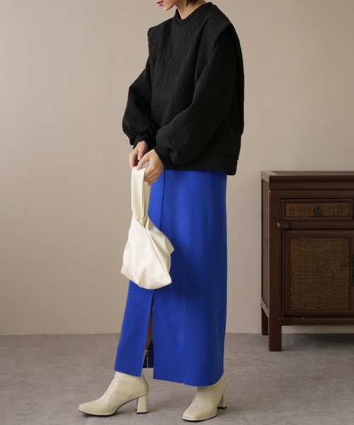 IAMUSE（アイアミューズ）の「デザインキルティングトップス S0813【IAMUSE】（その他トップス・レディース・ブラック・FREE）」の7枚目の写真