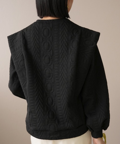 IAMUSE（アイアミューズ）の「デザインキルティングトップス S0813【IAMUSE】（その他トップス・レディース・ブラック・FREE）」の3枚目の写真