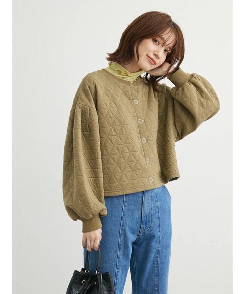 RAY CASSIN FAVORI(レイカズンフェバリ)の「・RAY CASSIN キルトカーディガン*(カーディガン/ボレロ・レディース・アイボリー/カーキ/ブラック・FREE)」の17枚目の写真