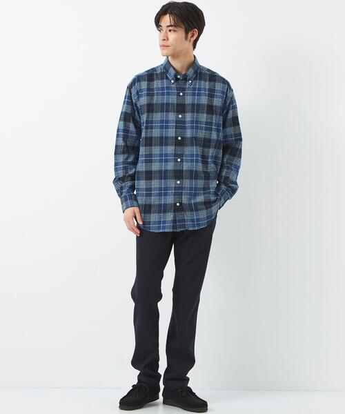 green label relaxing（グリーンレーベルリラクシング）の「FINE BASIC アメリカンチェック ビッグ ボタンダウンシャツ（シャツ/ブラウス・メンズ・ナチュラル/コバルトブルー/ネイビー・M/L/XL/S）」の11枚目の写真