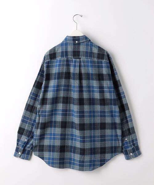 green label relaxing（グリーンレーベルリラクシング）の「FINE BASIC アメリカンチェック ビッグ ボタンダウンシャツ（シャツ/ブラウス・メンズ・ナチュラル/コバルトブルー/ネイビー・M/L/XL/S）」の13枚目の写真