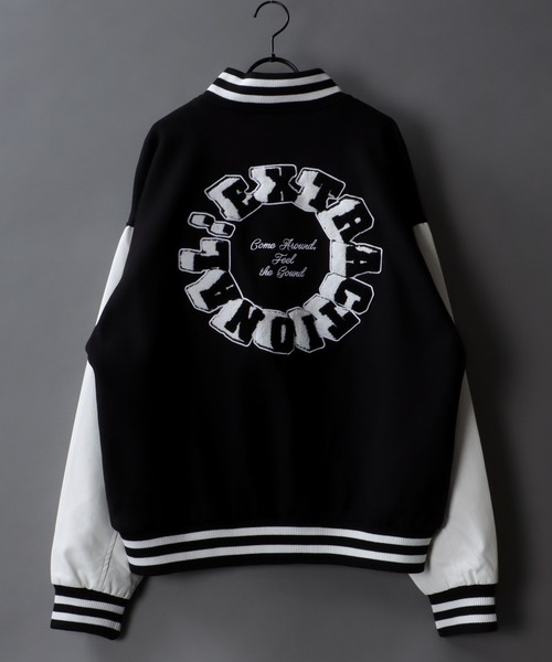 SITRY（シトリー）の「rib line oversize patch Stadium Jacket/リブライン オーバーサイズ ワッペン スタジアムジャケット/スタジャン（スタジャン・メンズ・グリーン/ブラック系その他/ブルー/ブラック・M/L/LL）」の9枚目の写真