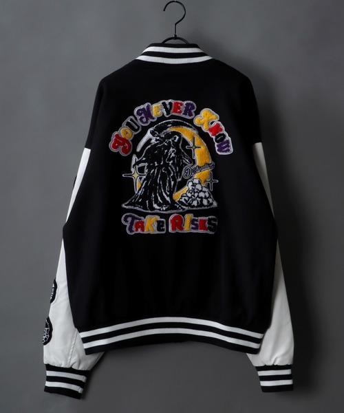 SITRY（シトリー）の「rib line oversize patch Stadium Jacket/リブライン オーバーサイズ ワッペン スタジアムジャケット/スタジャン（スタジャン・メンズ・グリーン/ブラック系その他/ブルー/ブラック・M/L/LL）」の13枚目の写真