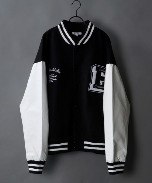 SITRY（シトリー）の「rib line oversize patch Stadium Jacket/リブライン オーバーサイズ ワッペン スタジアムジャケット/スタジャン（スタジャン・メンズ・グリーン/ブラック系その他/ブルー/ブラック・M/L/LL）」の15枚目の写真