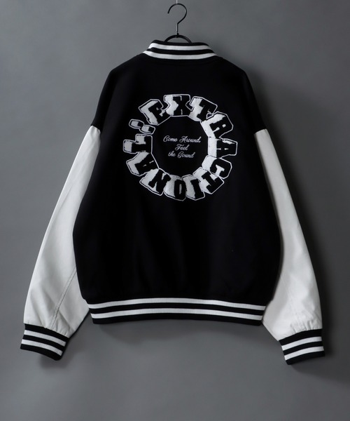 SITRY（シトリー）の「rib line oversize patch Stadium Jacket/リブライン オーバーサイズ ワッペン スタジアムジャケット/スタジャン（スタジャン・メンズ・グリーン/ブラック系その他/ブルー/ブラック・M/L/LL）」の7枚目の写真