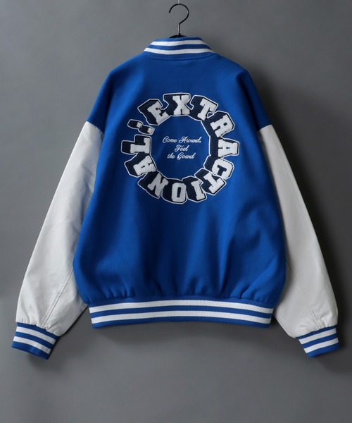 SITRY（シトリー）の「rib line oversize patch Stadium Jacket/リブライン オーバーサイズ ワッペン スタジアムジャケット/スタジャン（スタジャン・メンズ・グリーン/ブラック系その他/ブルー/ブラック・M/L/LL）」の8枚目の写真