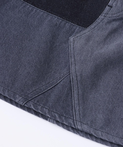 MILKFED.(ミルクフェド)の「PATCHWORK DENIM MINI SKIRT(デニムスカート・レディース・ブラック/ライトインディゴブルー・ONE SIZE)」の11枚目の写真