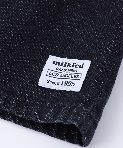 MILKFED.(ミルクフェド)の「PATCHWORK DENIM MINI SKIRT(デニムスカート・レディース・ブラック/ライトインディゴブルー・ONE SIZE)」の12枚目の写真