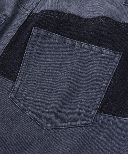 MILKFED.(ミルクフェド)の「PATCHWORK DENIM MINI SKIRT(デニムスカート・レディース・ブラック/ライトインディゴブルー・ONE SIZE)」の14枚目の写真