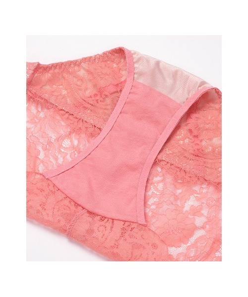 PEACH JOHN（ピーチジョン）の「【総レースで洋服にラインが響きにくい】ま～るく盛れる着やせショーツ（ショーツ・レディース・ホワイト/ブラック/ピンク/ラベンダー/ボルドー/コーラル/グリーン/ベージュ/ネイビー/レッド/ブラウン/ライラック/ブルー・MEDIUM/SMALL/LARGE）」の19枚目の写真