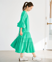 IENA | コットンティアードドレス(ワンピース)