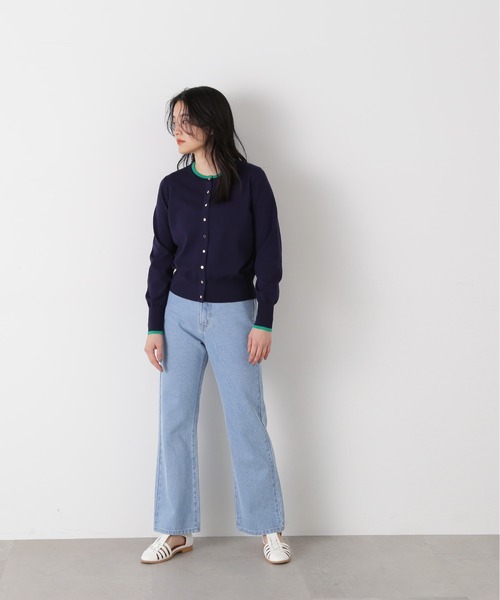 N.（N. Natural Beauty Basic）（エヌエヌナチュラルビューティーベーシック）の「◆ゴールドボタンバイカラーカーディガン（カーディガン/ボレロ・レディース・ネイビー/オフホワイト/ピンク/ブルー・MEDIUM）」の11枚目の写真