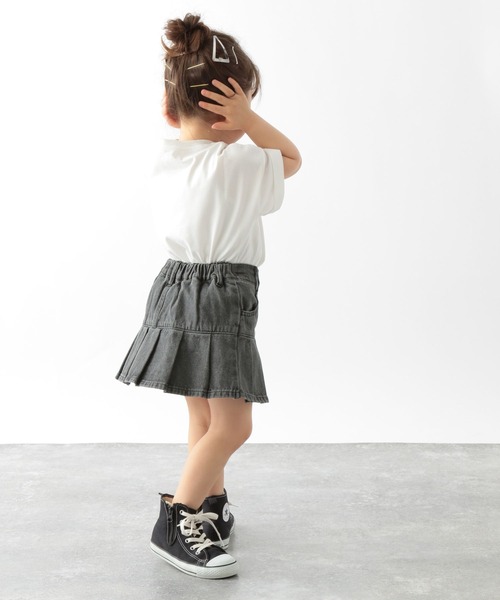 [ ] プリーツデニムスカート ★大人気★ 春夏新品 デニムスカート Aラインスカート 大きいサイズ