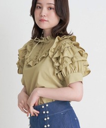 A de a.v.v | フリルスリーブリボンブラウス(シャツ/ブラウス)