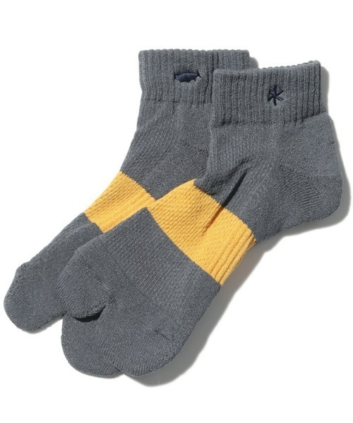 Snow Peak(スノーピーク)の「Washi Hybrid Socks Short(ソックス/靴下・メンズ・ブラック/マスタード・SMALL/MEDIUM/LARGE)」の2枚目の写真