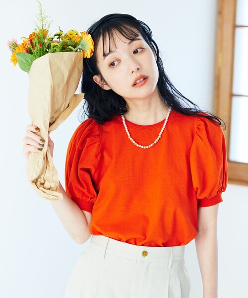 セール】バルーンスリーブTシャツ / パフスリーブ（Tシャツ